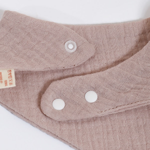 Bavoir bandana bébé en mousseline <span class=keywords><strong>de</strong></span> couleur unie, 100 % <span class=keywords><strong>coton</strong></span>, doux, absorbant, antibactérien, respirant, triangulaire, pour la bave et la salive, vente en gros - Product Image 5