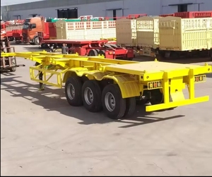 รถพ่วงกึ่งพ่วงแบบโครงกระดูกสำหรับบรรทุกตู้คอนเทนเนอร์ขนาด 20/40 ฟุต แบบ 4 เพลา ระบบกันสะเทือนแบบลม สำหรับประเทศรัสเซีย - Product Image 3