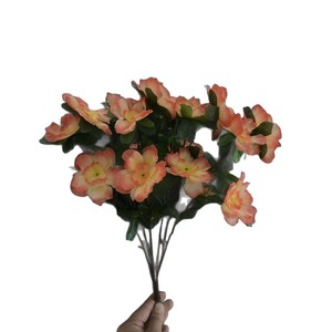 Bouquet d'azalées artificielles Junheyuan jaunes, roses, rouges et violettes en soie pour décoration intérieure et extérieure, arrangement floral - Product Image 5
