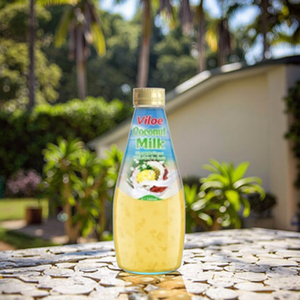 Viloe Brand Healthy Drink Lait de coco avec concentré de saveur de banane et bouteille sucrée Taille 290ml. Boisson Made in VIETNAM - Product Image 3