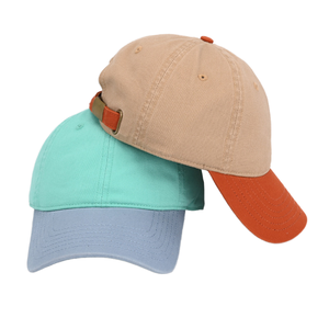 Custom Business Logo <b>Leaf</b> Design Embroidery Unstructured 6-Panel Cotton Broadcloth Low Profile Snapback Baseball Cap Adjustable - Product Image 1