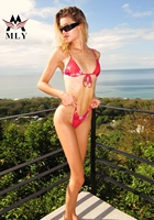 OEM Custom Bikini Tie-Dye Print Dames Luxe Zwemkleding Hoge Snit Braziliaanse Designer Zwempak Set