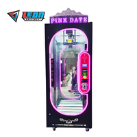 Leon Machines d'arcade commerciales personnalisées, modèle Pink Date, à monnayeur, distributeur de jouets à griffes pour la distribution de prix, en plastique/métal/acrylique