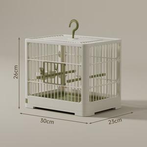 Gran jaula para pájaros al aire libre-Aviario de plástico portátil con casa para pájaros de diseño simple con bandeja transpirable Nueva actualización para mascotas - Product Image 6
