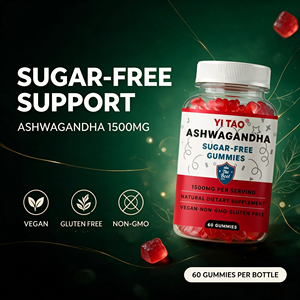 Gomitas de Ashwagandha OEM/ODM, 1500 mg por Porción, Sin Azúcar, Veganas, Sin OMG, Sin Gluten, 60 Unidades - Product Image 4