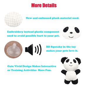 Üretici en popüler peluş dolması hayvan Panda ve silah ve bacaklar ile ayı oyuncaklar gıcırtılı dayanıklı çiğnemek bulmaca köpek oyuncaklar - Product Image 4