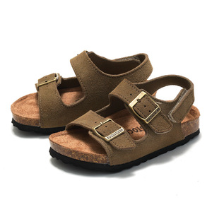 Sandali in sughero smerigliato per bambini, best-seller transfrontalieri, unisex, con chiusura in velcro, scarpe da spiaggia leggere per esterni - Product Image 3