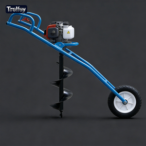 Tarière thermique sur chariot 99 cm³ robuste pour poteaux de vignoble - Product Image 1