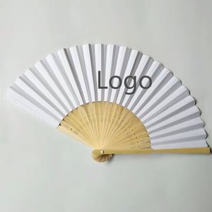 Éventail pliant en bambou personnalisé tendance 21 cm, impression sur mesure, cadeau promotionnel, idéal pour les fêtes - Product Image 2