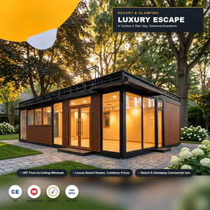 Villa Prefabbricata di Lusso con Pareti in Vetro, Moderna Villa Modulare per Resort con Osservazione delle Stelle e Soggiorni Glamping nella Foresta - Product Image 1