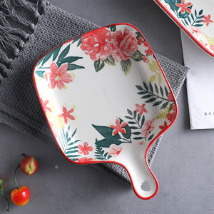 Service de vaisselle en céramique à motif de fleurs rouges, vente en gros, vaisselle, vaisselle en porcelaine - Product Image 3