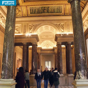 Personnalisez le pilier de colonne Roma en marbre rouge Rosso d'intérieur moderne de luxe pour le projet de décoration de hall d'hôtel de villa - Product Image 3