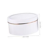 Boîte en Carton Ronde Blanche Sur Mesure, Faite à la Main, Avec Couvercle et Fenêtre, Pour Emballage et Présentation d'Articles Durables