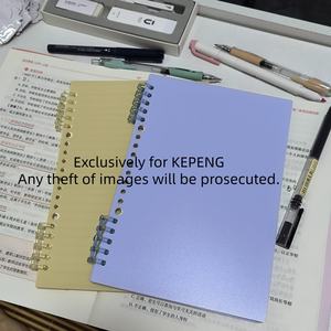 สมุดบันทึกแบบหลวมๆแบบเกลียวกันน้ำสมุดบันทึกสำหรับนักเรียน A5 20หลุมพร้อมแกนกระดาษหน้าปกหนังสือทำจาก PP สำหรับการส่งเสริมการขาย - Product Image 6