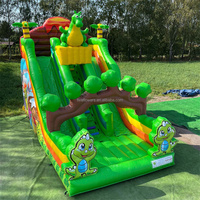 Château gonflable à double toboggan Castillo Inflable Dmuchaniec pour fille et garçon