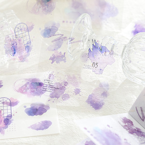 สติกเกอร์20ชิ้นต่อแพ็กภาพวาดนีออนแสงฝันชุดสมุดคู่มือสีน้ำรัศมีแบบ DIY วัสดุตกแต่งสติกเกอร์6รุ่น - Product Image 2