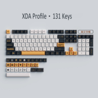 Multi-color Keycaps Mechanical Keyboard for MX Switches Kuromi Theme XDA Profile Dye Sub PBT Double Shot 131 Keys Factory OEM