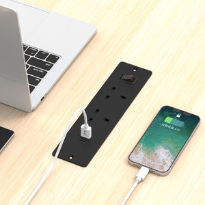 Tira de alimentación de plomo de extensión Enchufe británico con cable de 3,5 m y toma de corriente montable en pared 2USB tipo C 13A <span class=keywords><strong>oculta</strong></span> en el escritorio de los muebles - Product Image 4