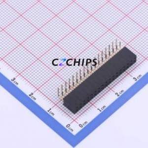 PM200-2-17-W-4.3 Pin Socket Bent Lead Through Hole,P=2mm Connector ( Jack Structure: 2x17P )( Pitch: 2mm )( Row Spacing: 2mm ) - Product Image 1