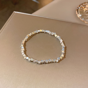 Light Luxury Small High-end Design Sense Lucky Broken Silver algunas dos bendiciones Brand Broken Silver Bracelet - Product Image 3