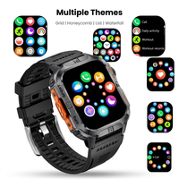VVS Smartwatch für Herren 2,01 Zoll TFT-Bildschirm GPS Sport Digitaluhr Herzfrequenz Wasserdicht Gesundheits-Fitness