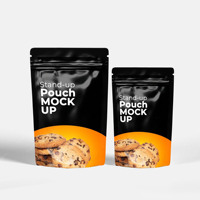 Sacs refermables en Mylar personnalisés, imprimés, givrés, recyclables, mats, de qualité alimentaire, pour snacks, biscuits, gâteaux, avec fermeture à glissière, thermoscellables, pochettes verticales