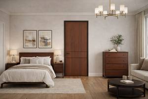 Soundproof Wood Grain Interior Door Fire-rated Door Waterproof for Home Modern Style <strong>Aluminium</strong> <strong>Honeycomb</strong> - Product Image 4