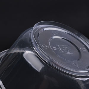 Mangkuk cinta BPA ramah lingkungan mangkuk plastik sekali pakai dengan tutup jepret untuk mie Pizza Salad jeli Layanan Pengiriman Makanan - Product Image 4