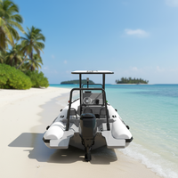 Catc Hypalon/PVC — bateau gonflable, Double coque en aluminium, réticule rigide de 19 pieds