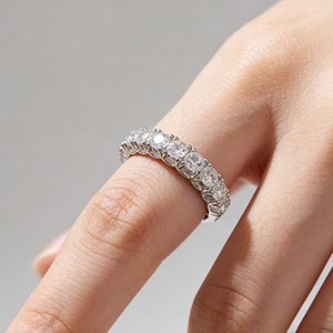 <b>CUSTOM</b> SILVER 10K/14K/18 SOLID GOLD CLASSIC Lab-Grown CVD IGI VVS-VS Oval Cut ENGAGEMENT PARTY FASHION CLUSTER <b>RING</b> - Product Image 3