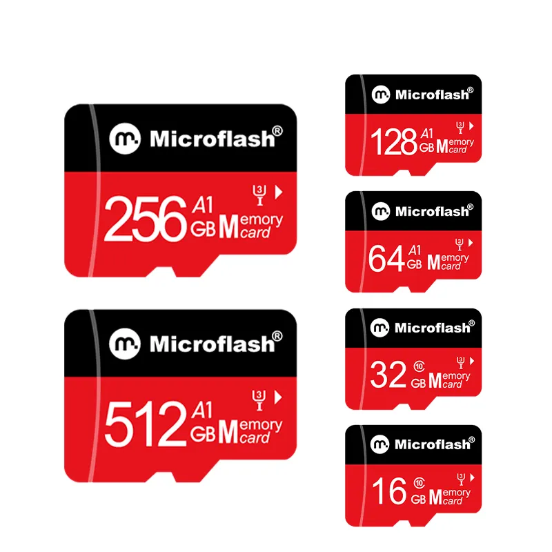Microflash-Sd-Karte 128 GB Original benutzerdefiniertes Logo Tf-Karte 4 GB 8 GB 16 GB 32 GB 64 GB 128 GB 256 GB 512 GB Speicher SD-Tf-Karten