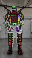 Bâton de marche d'Halloween en matériau EVA Chengwei avec écran d'affichage, lumière électrique de 2,7 m pour hommes et adultes
