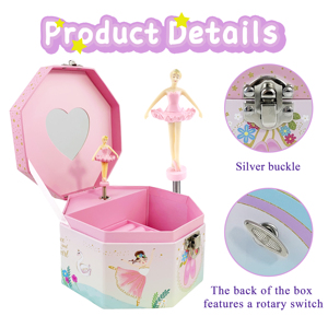 <span class=keywords><strong>Carillon</strong></span> a Manovella con Ballerina Rotante Yiyu, Design Personalizzato, Scatola Portagioie Musicale, Decorazione per la Casa, Regalo Personalizzato per Ragazze - Product Image 4
