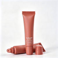 Tube souple en plastique PE avec bouchon à vis pour brillant à lèvres, baume à lèvres, soin de la peau, emballage UV, étiquette privée, cosmétique, 5g-25g