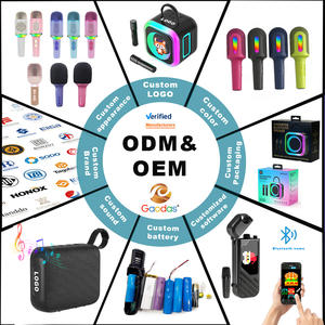 Microphone portable personnalisable avec haut-parleur Bluetooth et lumière RGB, service OEM ODM, idéal pour <span class=keywords><strong>le</strong></span> branding et la <span class=keywords><strong>distribution</strong></span> au détail - Product Image 4