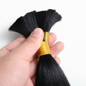 ग्रेड 12 ए + वर्जिन ब्राजीलियन बाल 100% मानव बाल थोक कोई वेफ्ट डबल खींचे हुए पूर्ण क्यूटिकल संरेखित बालों का विस्तार - Product Image 3