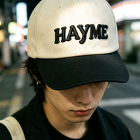 Gorra de Béisbol Personalizada con Bordado, Estilo Urbano, Cómoda, de Algodón, de Dos Tonos, Estructurada, de 6 Paneles