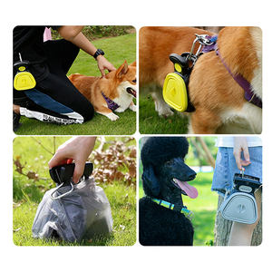 Ramasse-crottes pliable en silicone écologique avec support de sacs à déjections intégré, utilisation mains libres en extérieur, nettoyage facile, hygiénique pour chien - Product Image 6