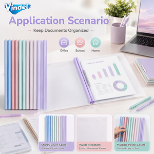 Classeurs de rapport en PP transparents et durables, format A4, pour école et bureau, avec design décoratif Morandi, vente en gros, faible MOQ - Product Image 6