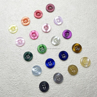 Vêtements en gros Polyester Perle Ondulation de l'Eau Bord Large Coloré Clair 4 Yeux Boutons en Résine