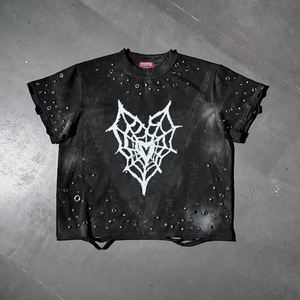 เสื้อยืดผู้ชาย DiZNEW 2025 สไตล์เฮฟวี่เมทัล แนวสตรีทอเมริกัน ลายพิมพ์ 3 มิติ ลายแบบสั่งทำ ผลิตจำนวนน้อย - Product Image 1