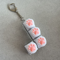 Jouet anti-stress portable en forme de patte de chat, capuchon de clavier, pendentif fidget pour taper sur le clavier