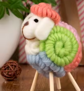 Statue de mouton Souvenirs à bas prix Figurine miniature pour décoration mouton en laine - Product Image 2