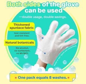 Gants de nettoyage pour chat à base d'extraits végétaux, sans parfum, pour chat de tous âges - Product Image 2