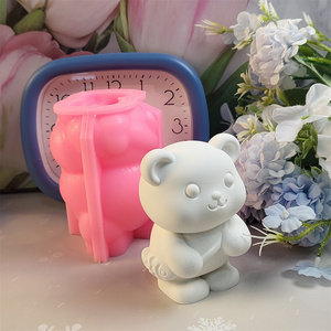 Moldes de fundición de resina hechos a mano para adornos decorativos DIY estilo Ins mochila de silicona molde de oso W0296 - Product Image 5