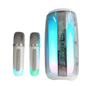 Taşınabilir kablosuz Mini Karaoke hoparlörü 3D etkisi ses RGB Stereo ev toplama açık toplama güç pil yardımcı