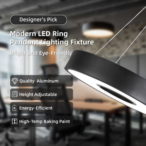 20W 30W Đèn trần văn phòng cổ điển Vòng Tròn Mặt dây thắp sáng <span class=keywords><strong>LED</strong></span> Đèn chùm hiện đại/ánh sáng mặt dây chuyền/Đèn chùm & đèn Mặt dây chuyền - Product Image 5