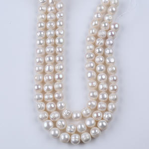 Chaîne de perles d'eau douce naturelles 2-3-4-5-5-6-7-8-9-10-11-12-13mm Perles percées en fil blanc Perles de coquille lâches Forme de pomme de terre - Product Image 3