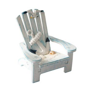 Mini chaise de plage en bois, décoration pour bureau, accessoire de photographie, thème nautique - Product Image 4