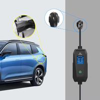 Chargeur EV portable 7kW étanche, compact, sans pliages, à large tension, pour voyages en voiture, J1772 Type 1